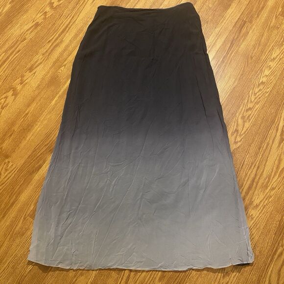 NEW Adrianna Papell Silk Skirt Sz 16 Black Silver Ombré Formal Evening Vtg Y2K - Picture 3 of 9